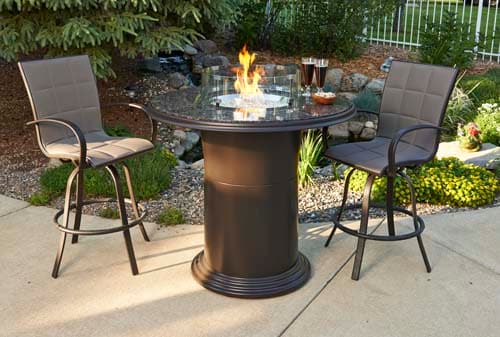 Pub Height Fire Pit Tables