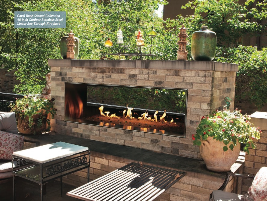 Outdoor Linear Vent Free Fireplace