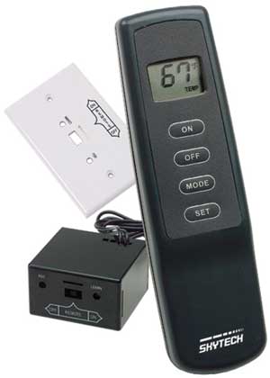 Skytech 1001D Wireless Wall Mounted On/Off Fireplace Remote Control