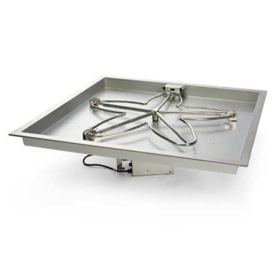 HPC Square Bowl Pan Fire Pit Insert – Electronic Ignition