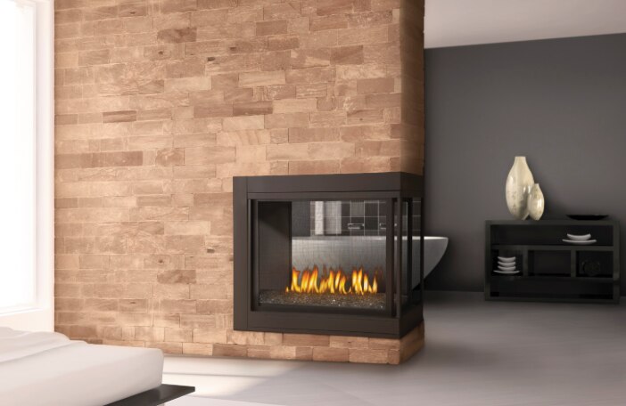 Napoleon Ascent 43-Inch Multi-View 3-Sided Glass Ember Bed Direct Vent Natural Gas Fireplace [BHD4PGN] (SAK62815)