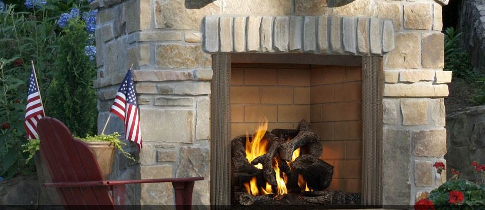 Castlewood Outdoor Wood Fireplace