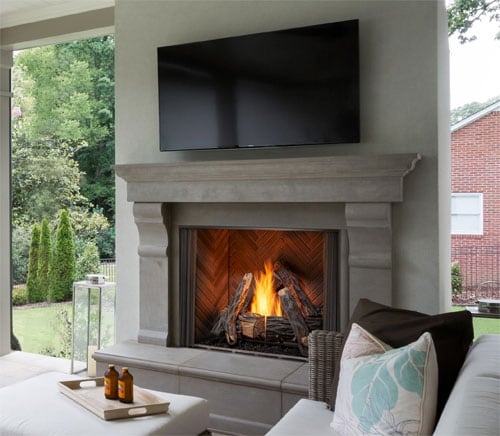 Courtyard Outdoor Gas Fireplace