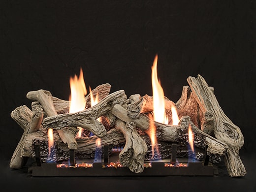 Empire Driftwood Burncrete Vent Free Gas Logs