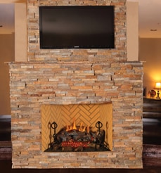 Vantage Hearth Premium Luxury Series Masonry B-Vent Gas Fireplace