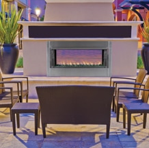 Vantage Hearth Luminary Linear Contemporary Outdoor Stainless Steel Fireplace