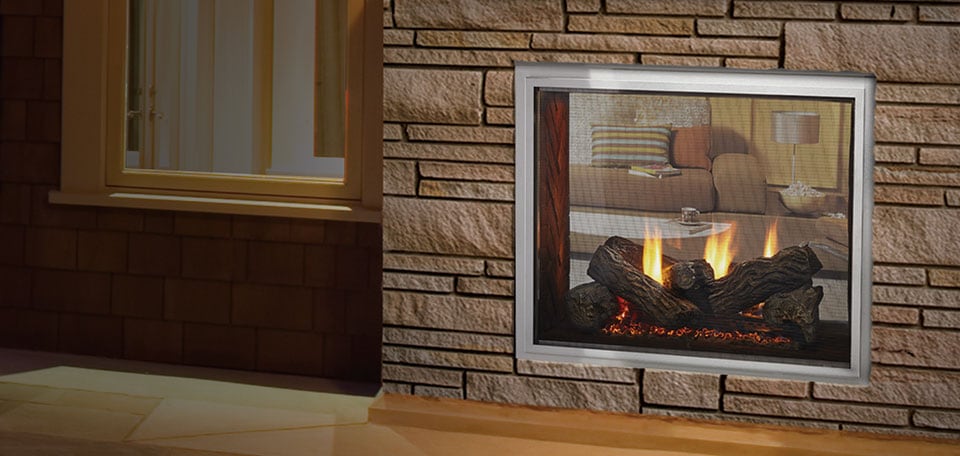 Fortress Indoor / Outdoor See-Thru Gas Fireplace