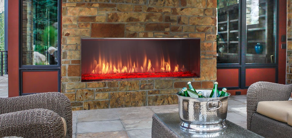 Lanai Outdoor Linear Gas Fireplace