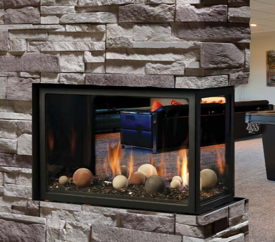 Kingsman MCVP42H Direct Vent Peninsula Fireplace