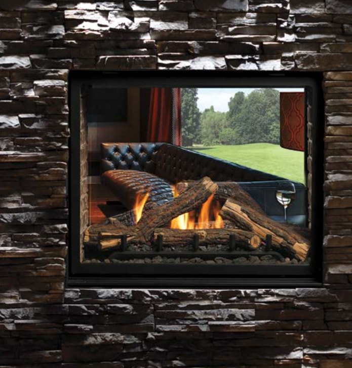 Kingsman MCVST42 See-Through Direct Vent Fireplace