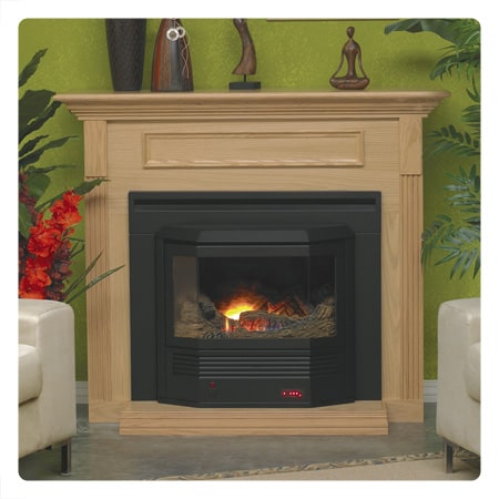 Mantis Bay Window Fireplace and Mantel Package