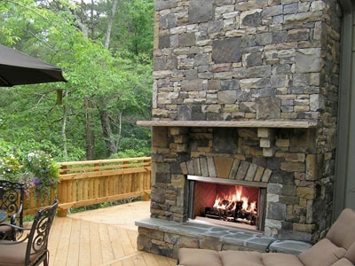 Montana Outdoor Wood Fireplace