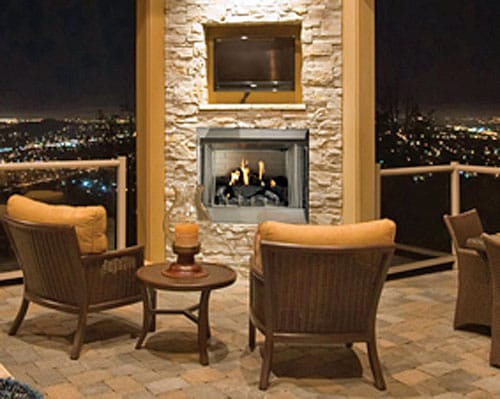 Traditional Outdoor Stainless Fireplace System