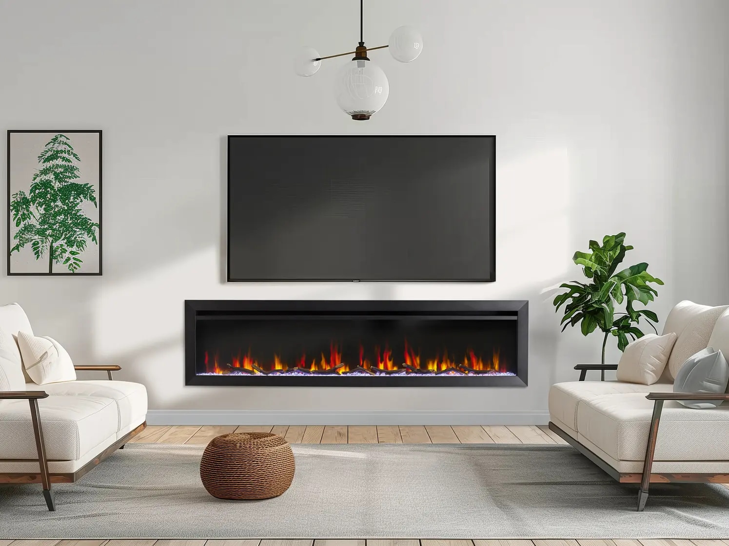 SimpliFire Allusion Slim Linear Electric Fireplaces