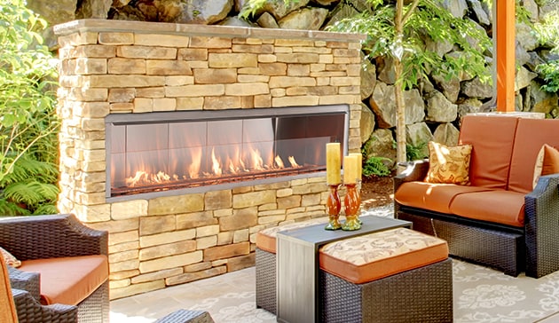 Superior VRE4600 Outdoor Vent Free Linear Fireplace