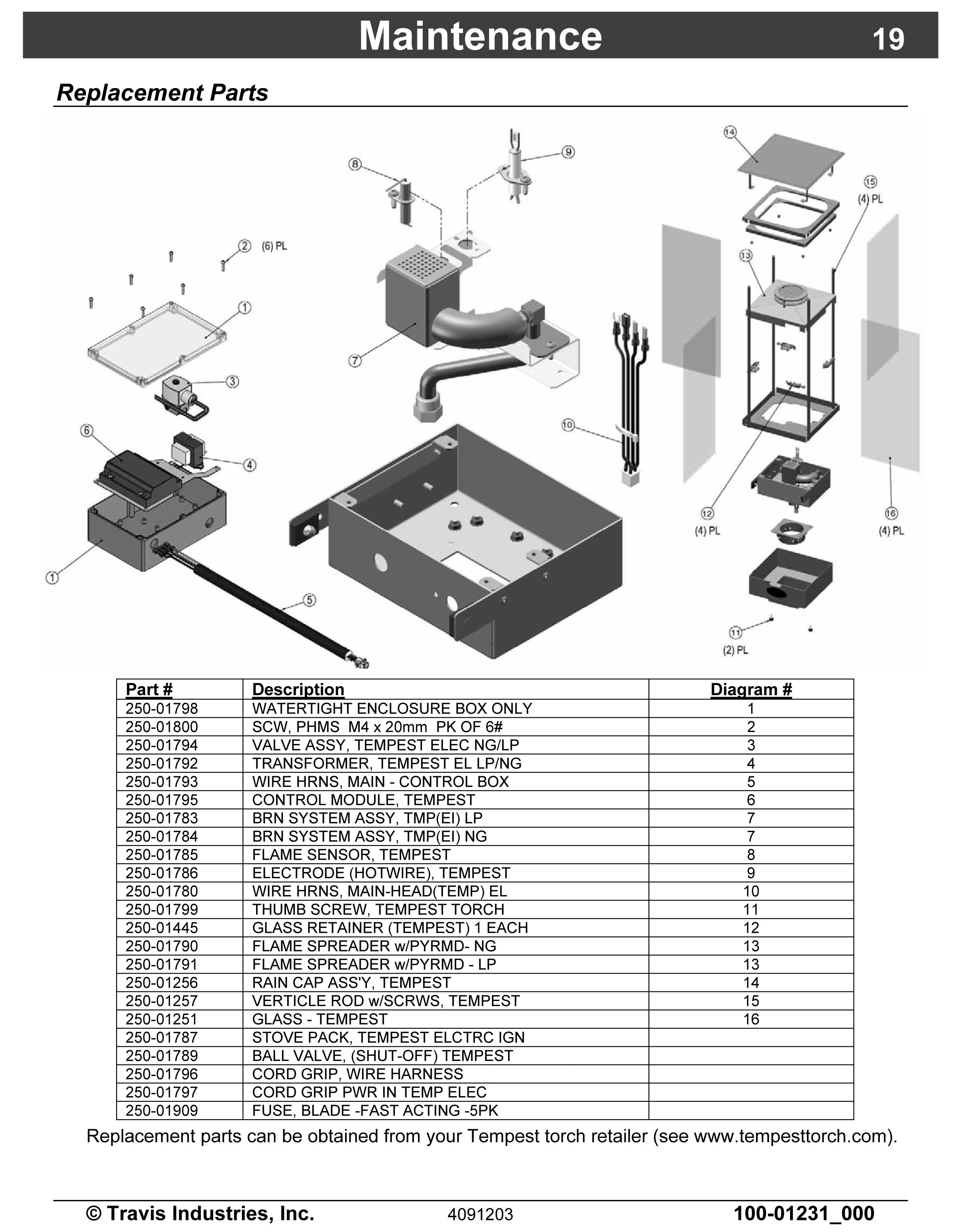 Tempest Torch Replacement Parts
