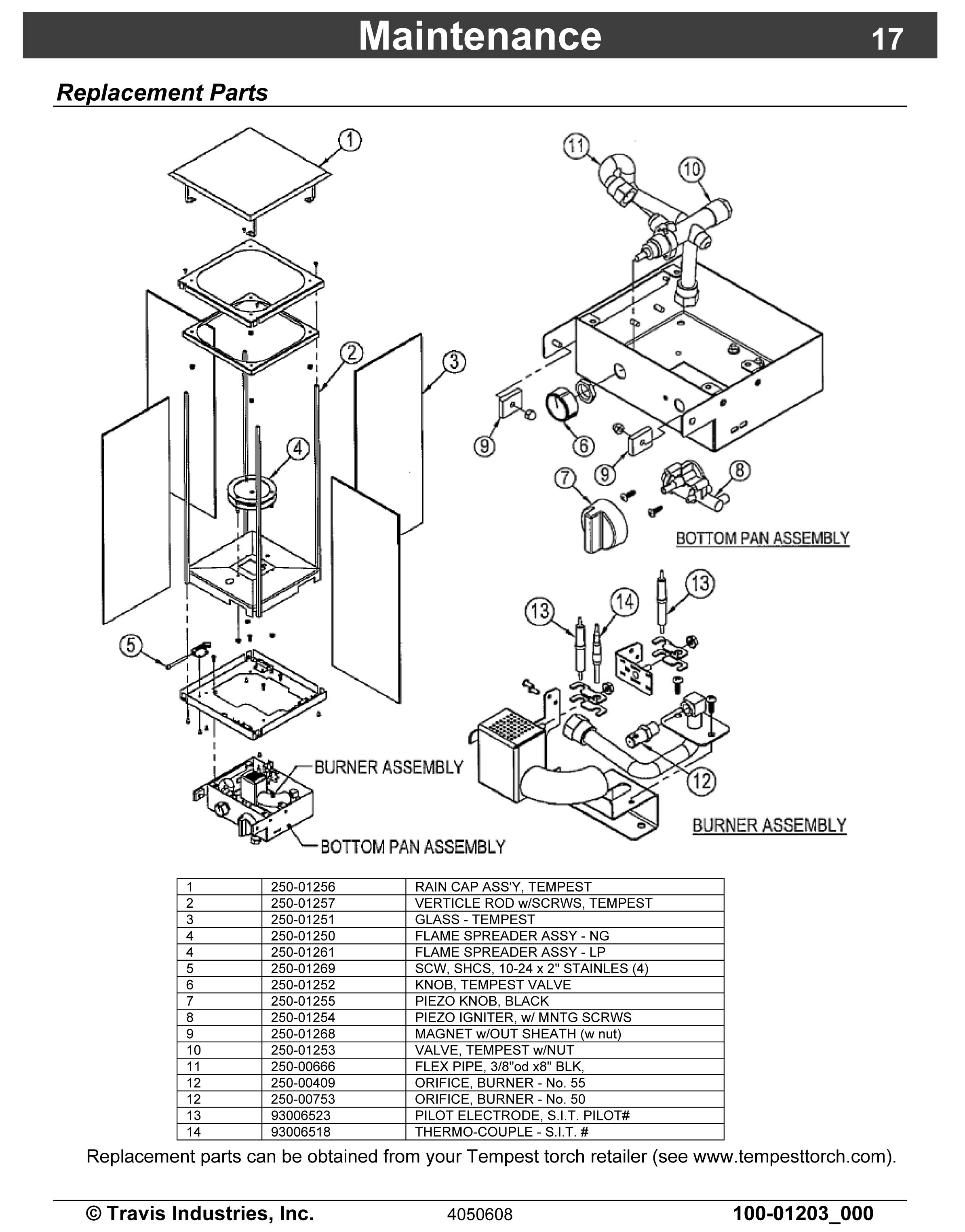 Tempest Torch Replacement Parts