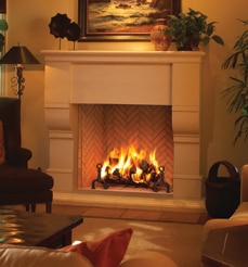 Vantage Hearth Premium Rumford Monticello Luxury Masonry Wood Fireplace