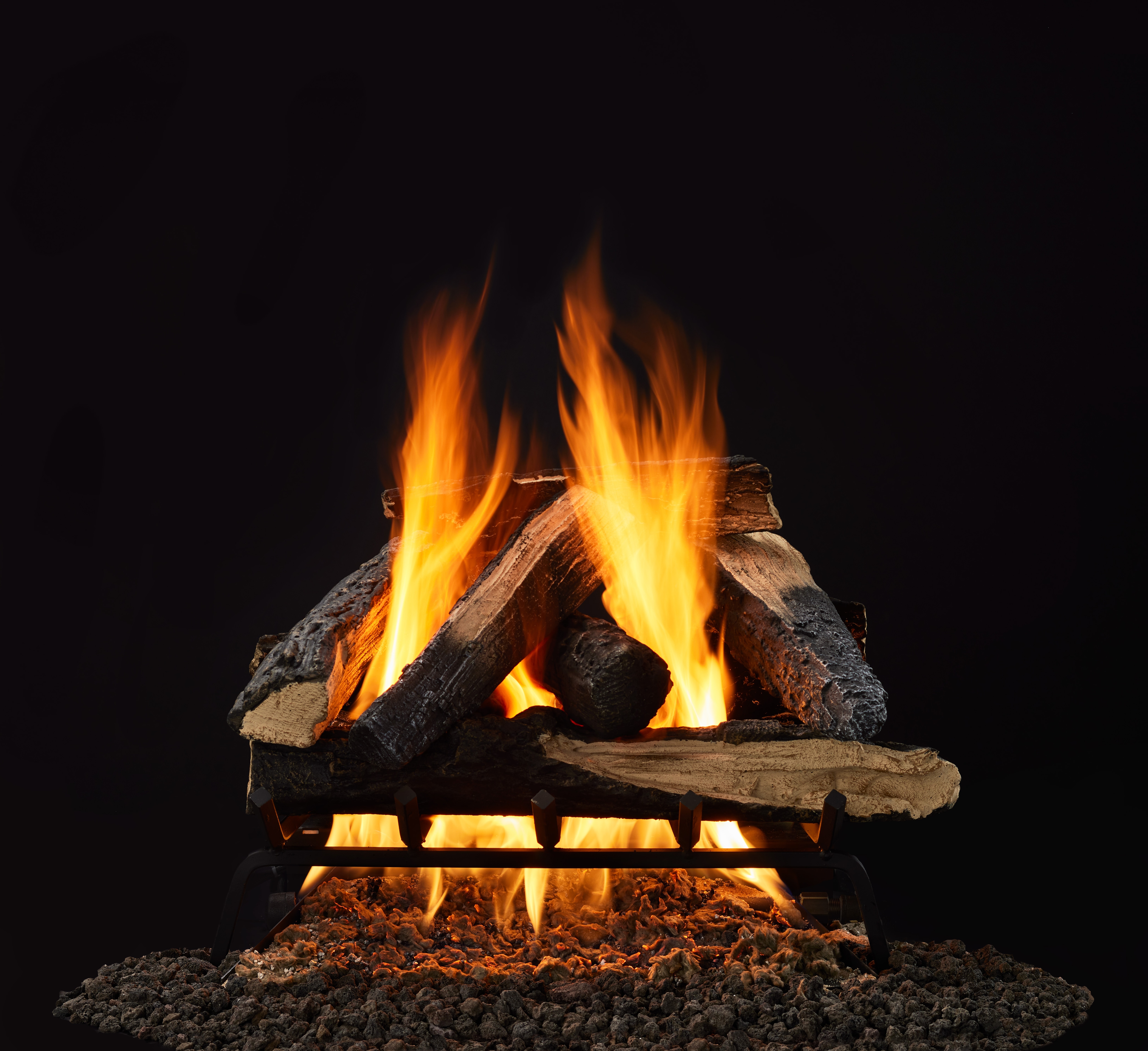 Kindled Stack Vented Gas Logs