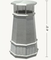 King Octagon Freedom Gray Chimney Pot