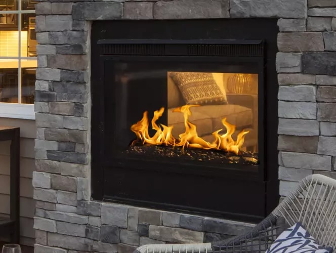 Twilight Modern Indoor/Outdoor See-Through Gas Fireplace