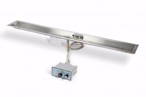 HPC Linear Trough Fire Pit Insert – Push Button Ignition with Flame Sensor
