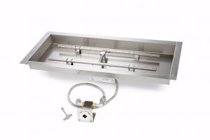 HPC Rectangle Bowl Pan Fire Pit Insert – Match Lit