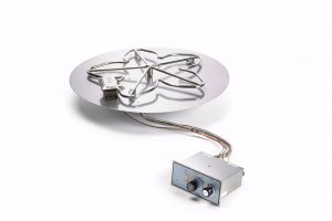 Hpc Round Fire Pit Insert Push Button Ignition With Flame Sensor