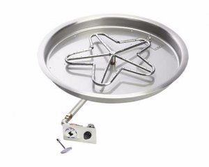 HPC Round Fire Pit Insert with Push Button Ignition