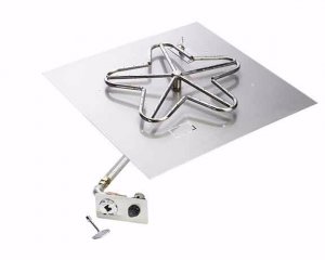 HPC Square Fire Pit Insert with Push Button Ignition